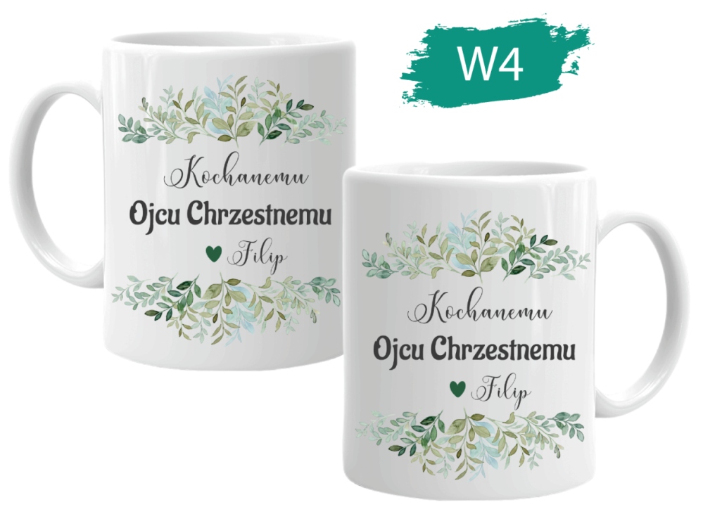 Kubek na podziękowanie dla CHRZESTNYCH CHRZEST KOMUNIA W4 Tematyka, motyw Kubek dla Chrzestnych