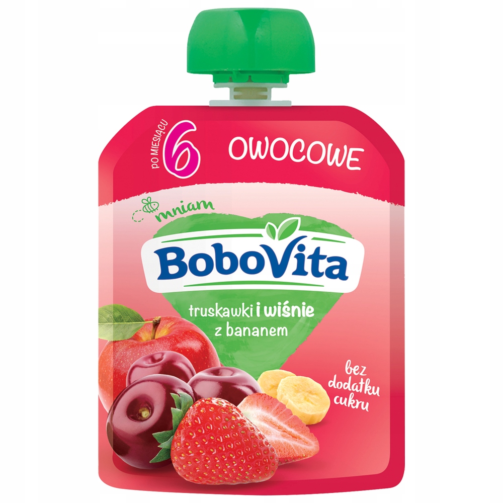 BoboVita truskawki wiśnie banan 80g