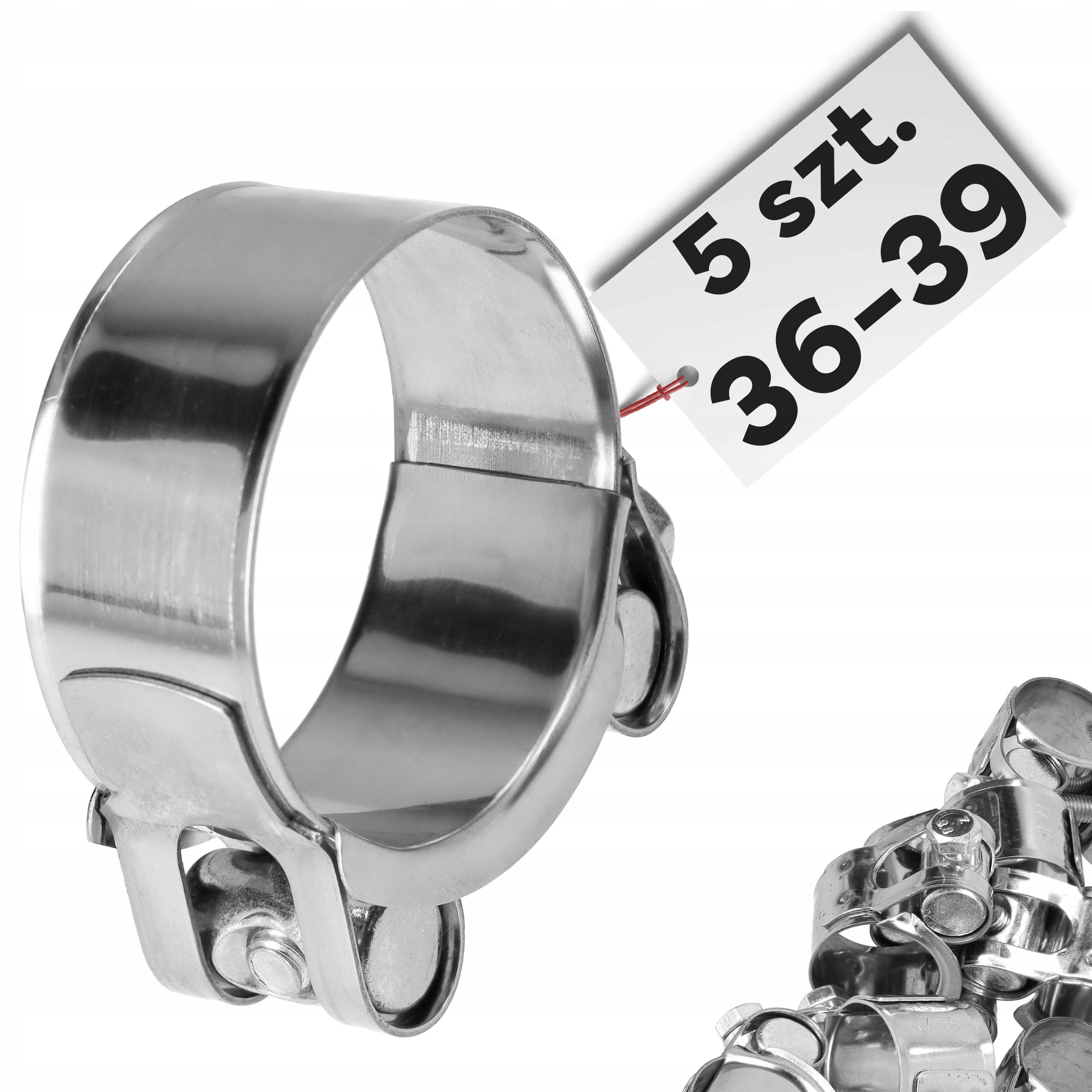 5 x Obejma skręcana Gbs 36-39 mm