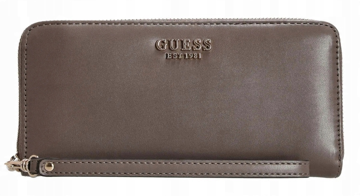 Guess dámská peněženka velká hnědá hladká elegantní prostorná, stylová, horizontální