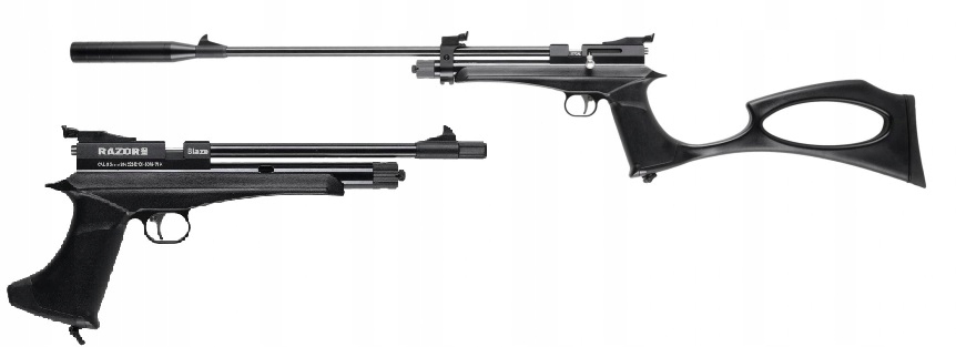 Wiatrówka Pistolet na CO2 RazorGun Blaze 4,5 mm 4,5mm z dodatkową kolbą