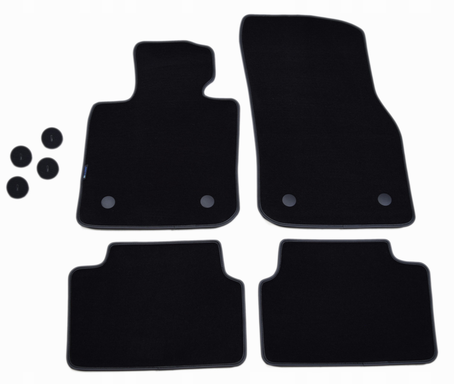 Černé velurové koberce Diamond, Lamówka Mini One F55 5d od roku 2015