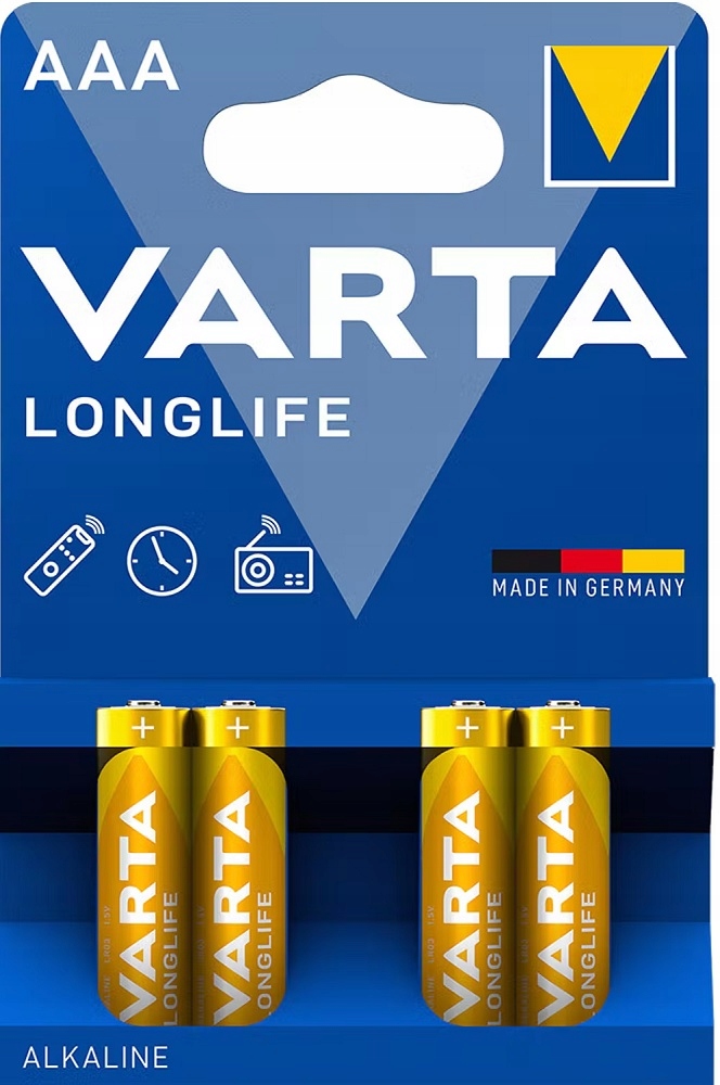 4x bateria Varta Longlife alkaliczna AAA R3 1,5V