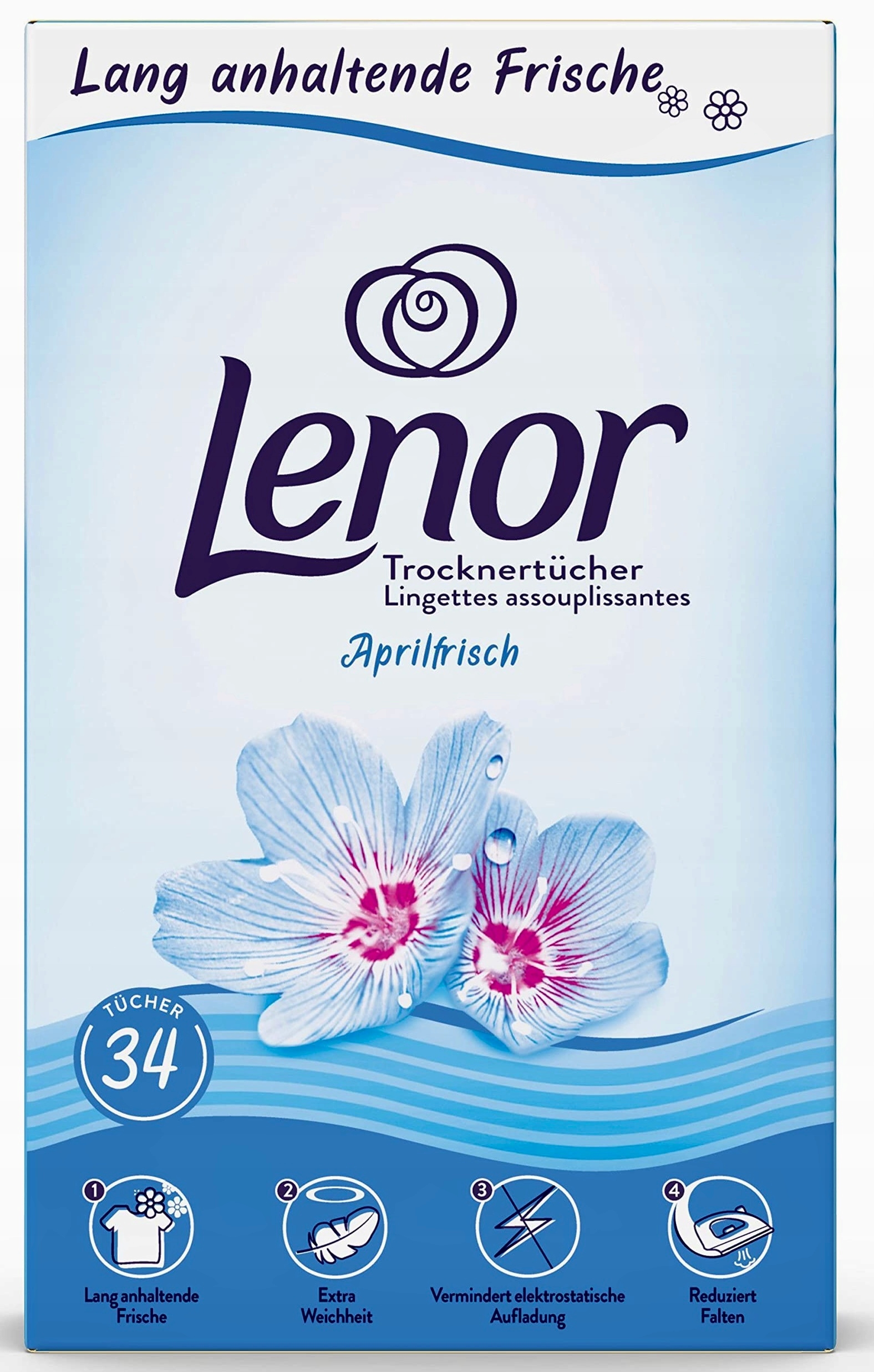 Освежающие салфетки Lenor Aprilfrisch 34шт