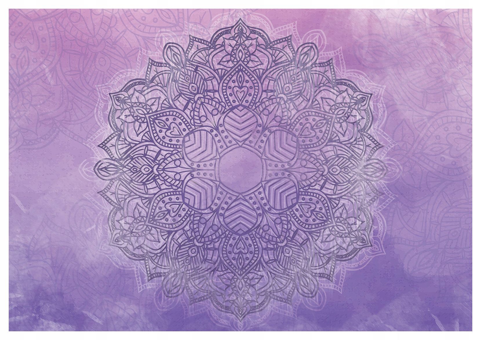 Fototapeta Mandala Fialová harmónia abstrakcia do spálne 368x254 lepidlo