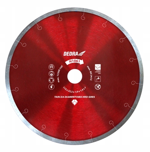 

Tarcza diamentowa Hrd Gres 230/25,4mm do cięcia gr