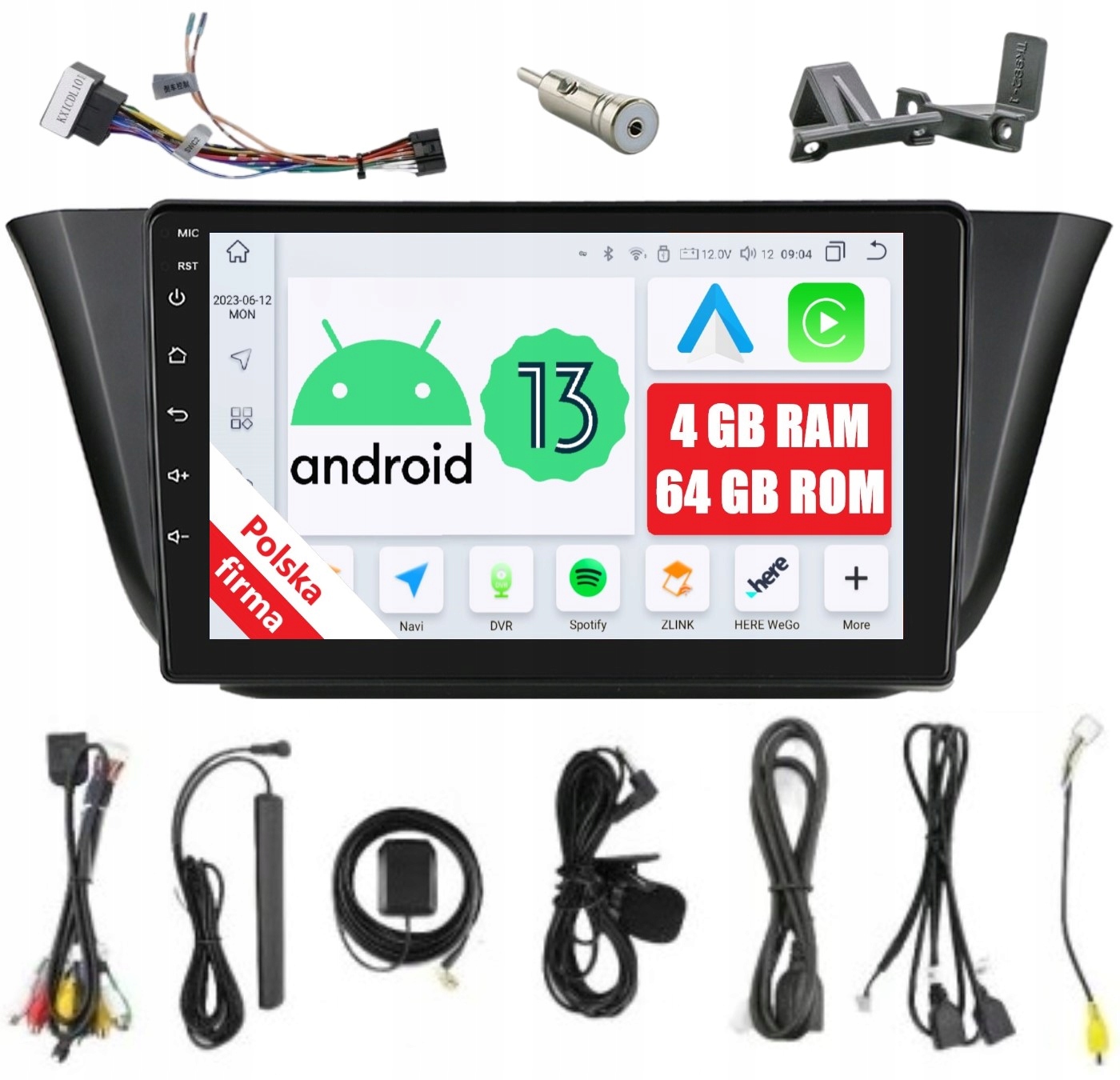 Navigace Rádio 2DIN Android Iveco Daily 6 VI 4/64 Gb Dsp Carplay Lte