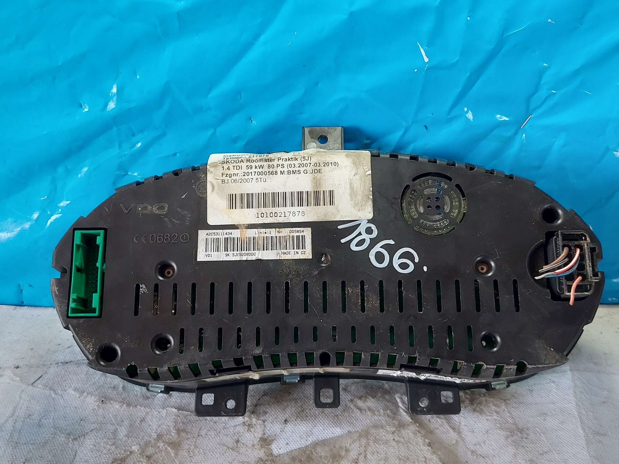 dials clock SKODA ROOMSTER 1.4 TDI 5J0920800C