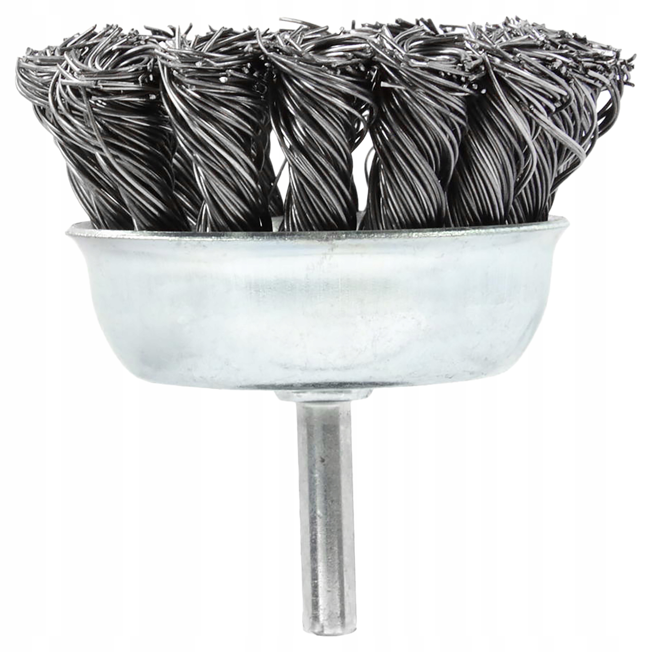 SZCZOTKA PLECIONA DRUCIANA CZOŁOWA 65mm NA WIERTARKĘ Z TRZPIENIEM M6 Marka Geko