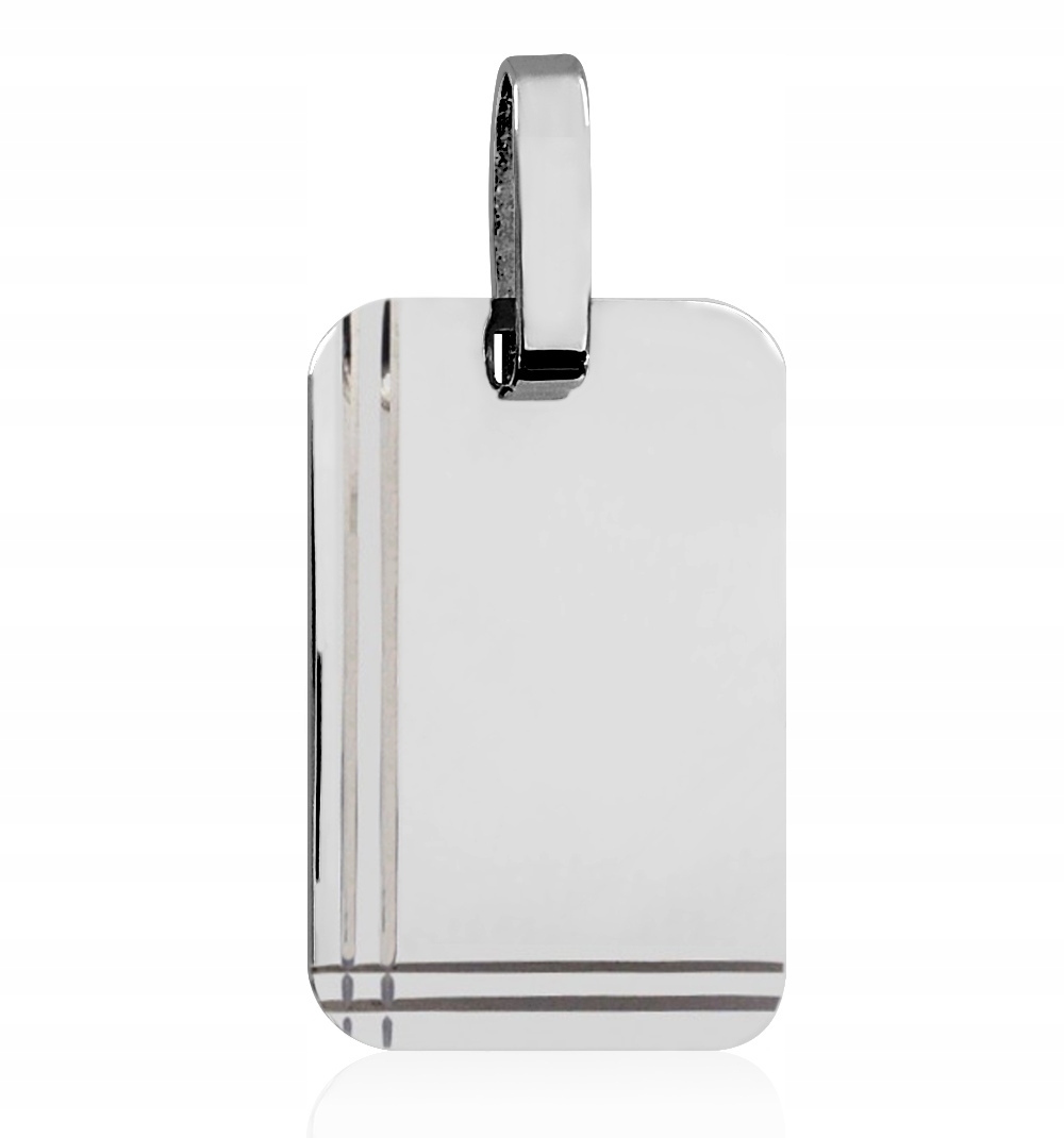 Stříbrný Přívěsek Plech 925 Obdélník Gravírování