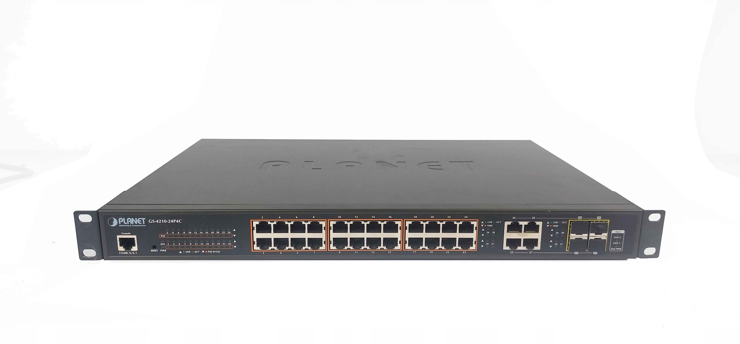 Planet GS-4210-24P4C 24-portový Gigabit PoE Switch so 4