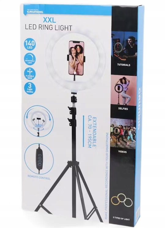 Grundig Lampa pierścieniowa XXL 120 diod Led