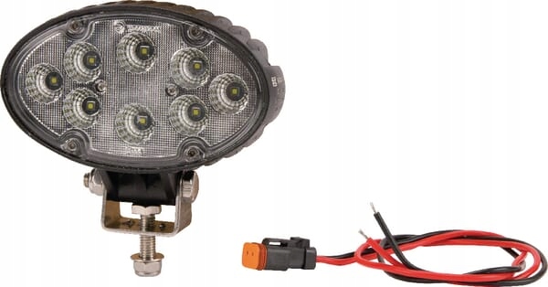 Led pracovní lampa, oválná, 24W 1920 lm 10/30V s konektorem Deutsch, 8 Led