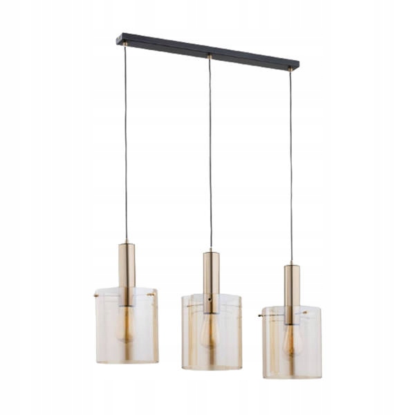 Stylowa lampa wisząca nad stół Celena 3x E27 wys. 90cm złoty