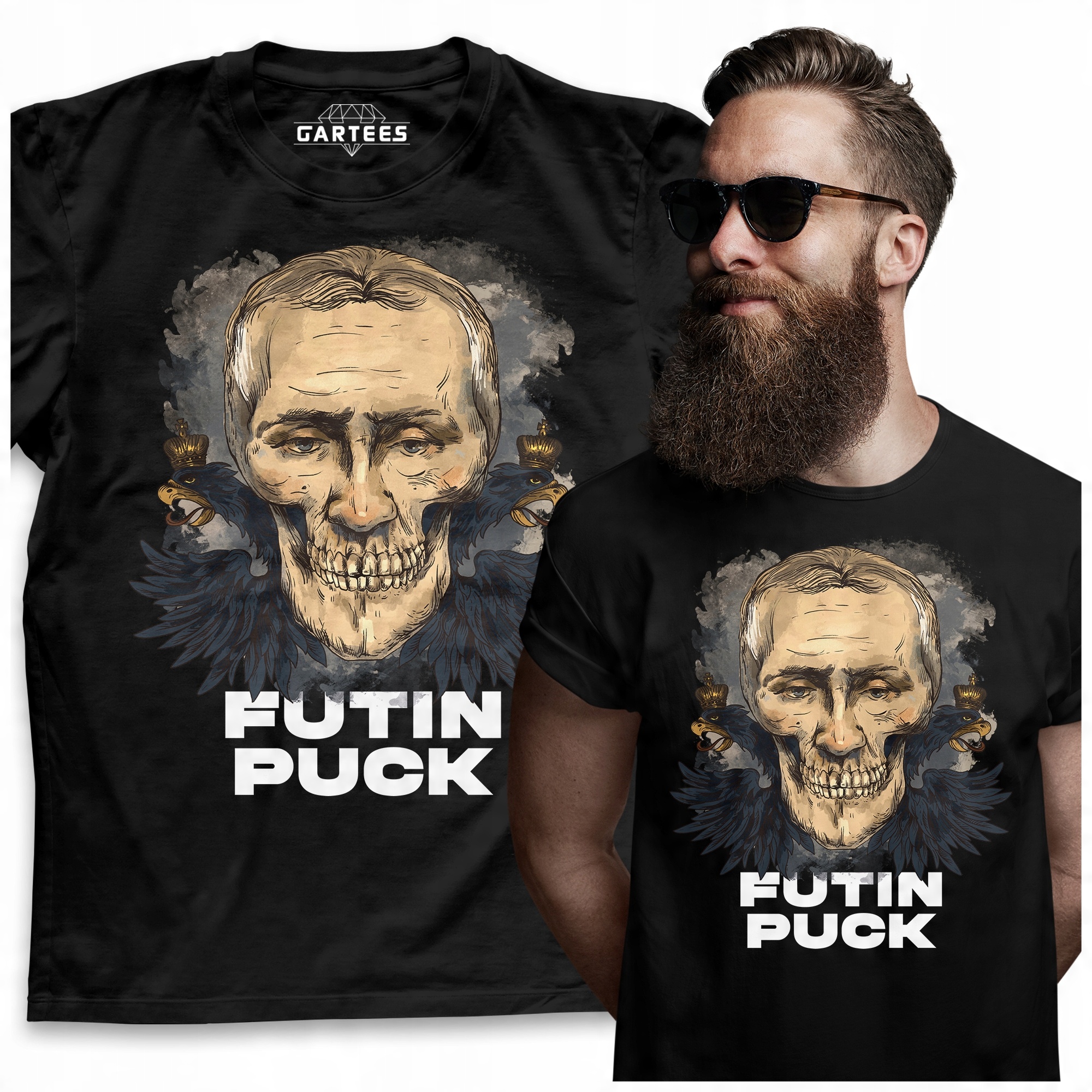 

Koszulka Męska Czacha Putin Czaszka Ukraina Wojna