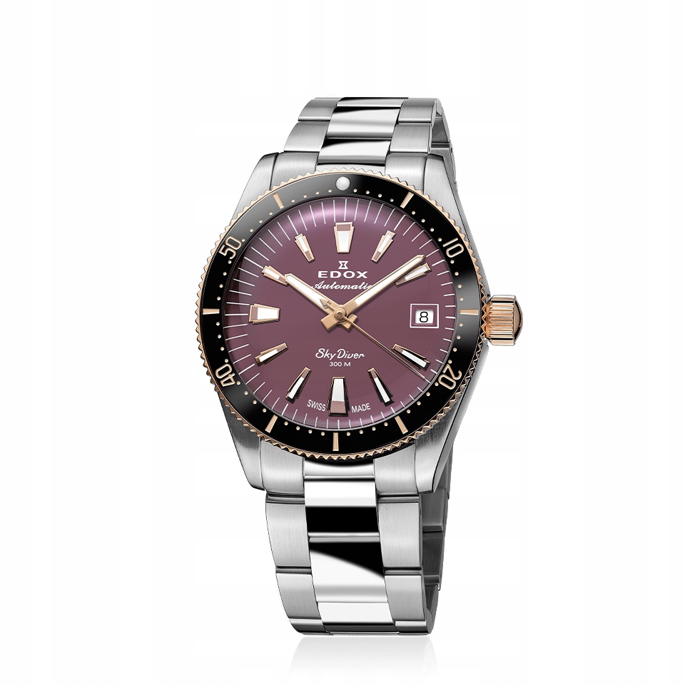 Edox Skydiver Automatic Lady 80131-357RNRM-VIO 38mm WR300