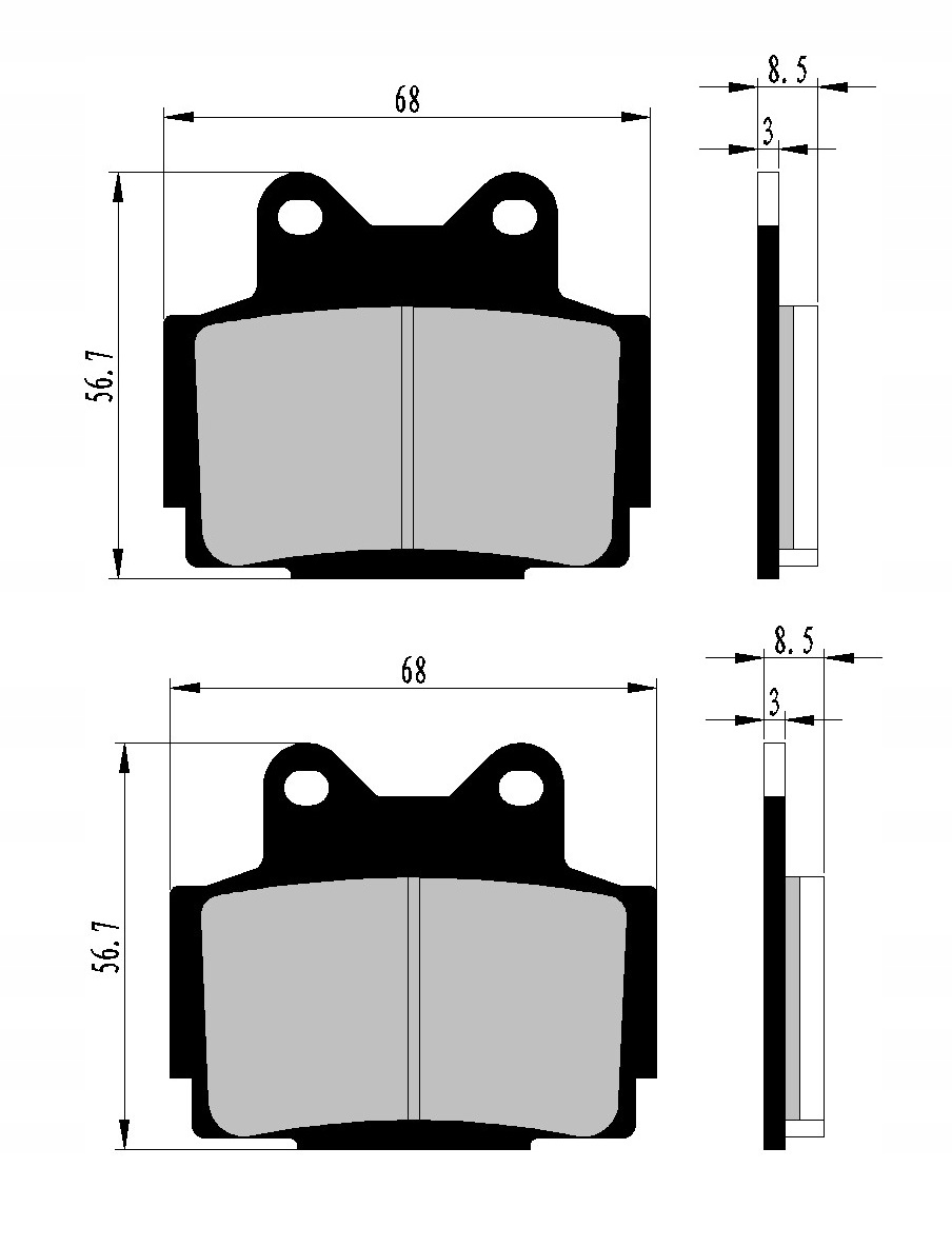 KLOCKI HAMULCOWE TYŁ TYLNE YAMAHA XJ 600 N 95-03 Producent Nistal
