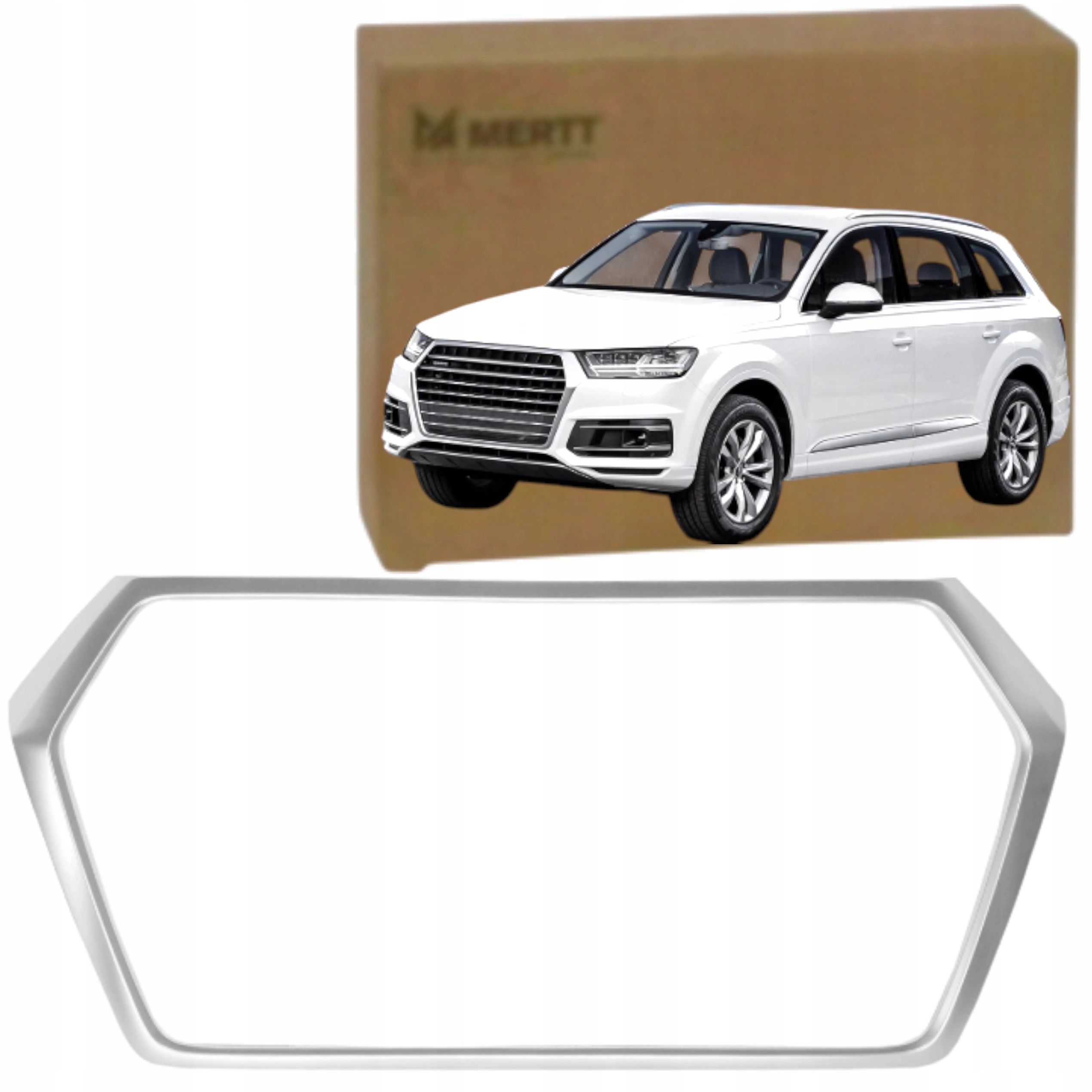 Audi Q7 II 4M0 2015-2019 Chrom Grilla rámeček satén před faceliftem 4M0853651