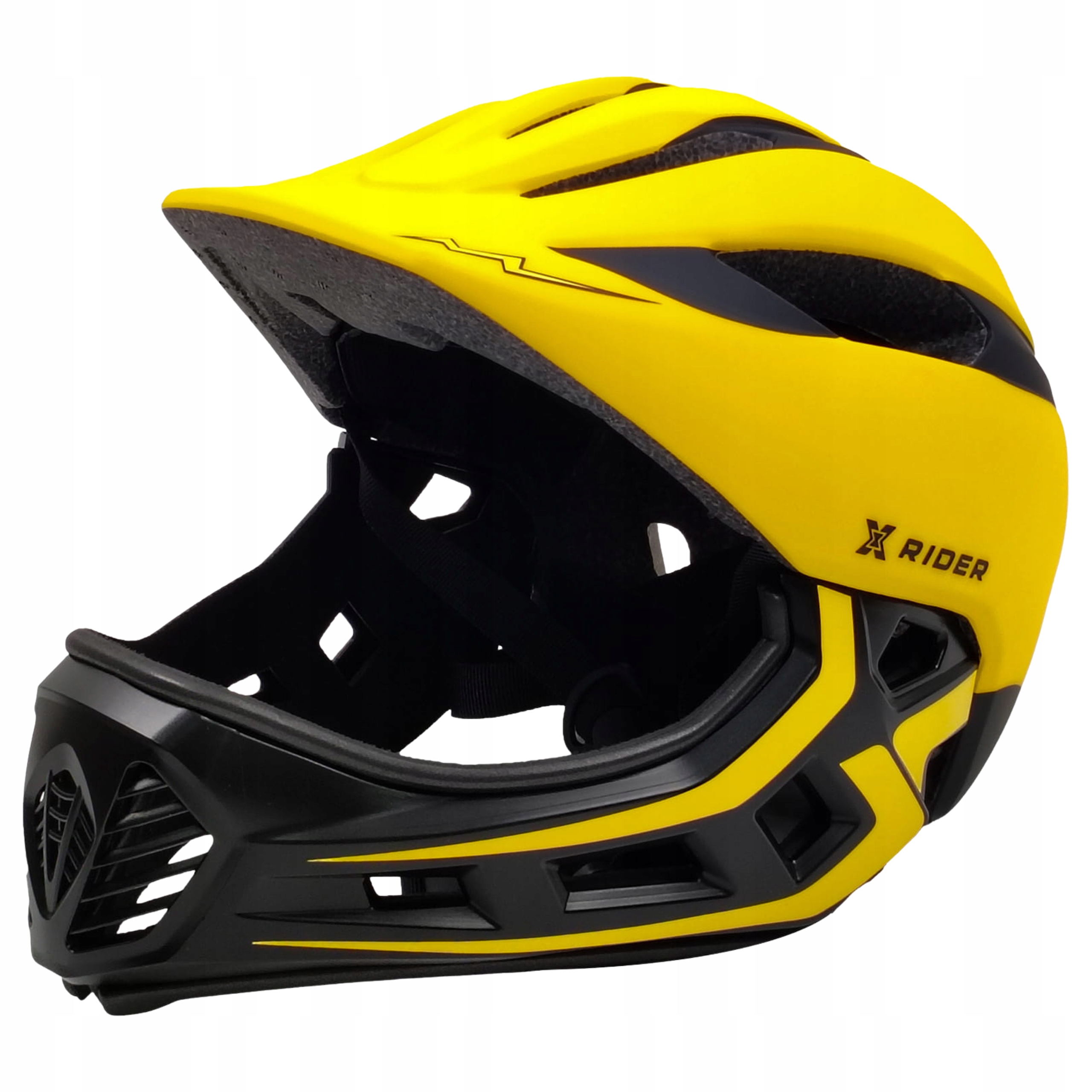 Kask Dziecięcy Fullface Xrider Na Rower Hulajnogę Bezpieczny Certyfikowany