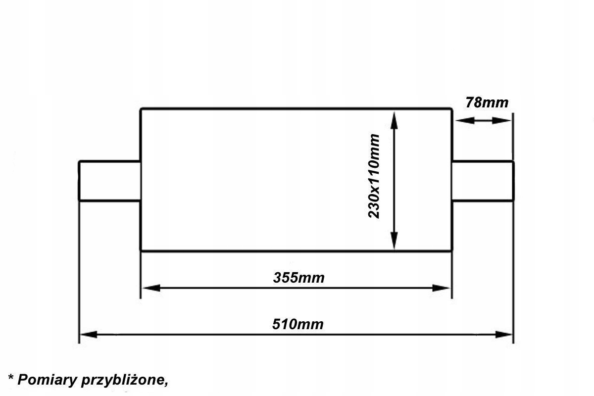 TLUMIK SPORTOWY PRZELOTOWY 2 52mm TURBOWORKS Part number TL112