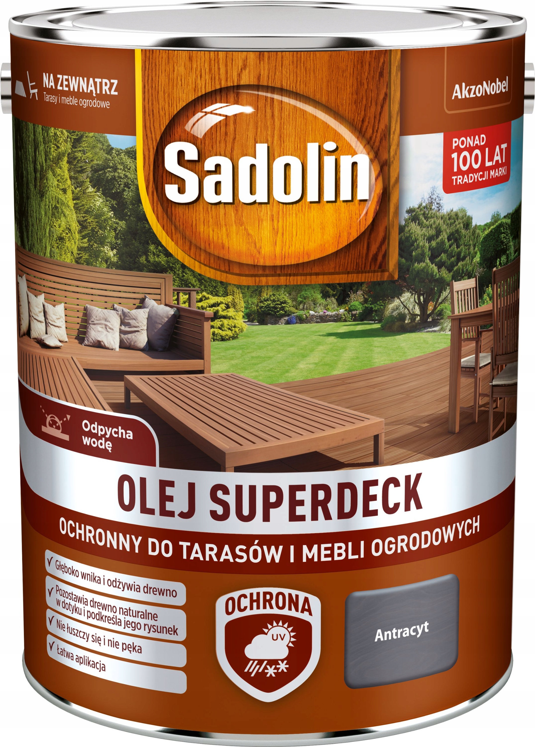 Sadolin Olej do tarasów SUPERDECK 5L Antracyt