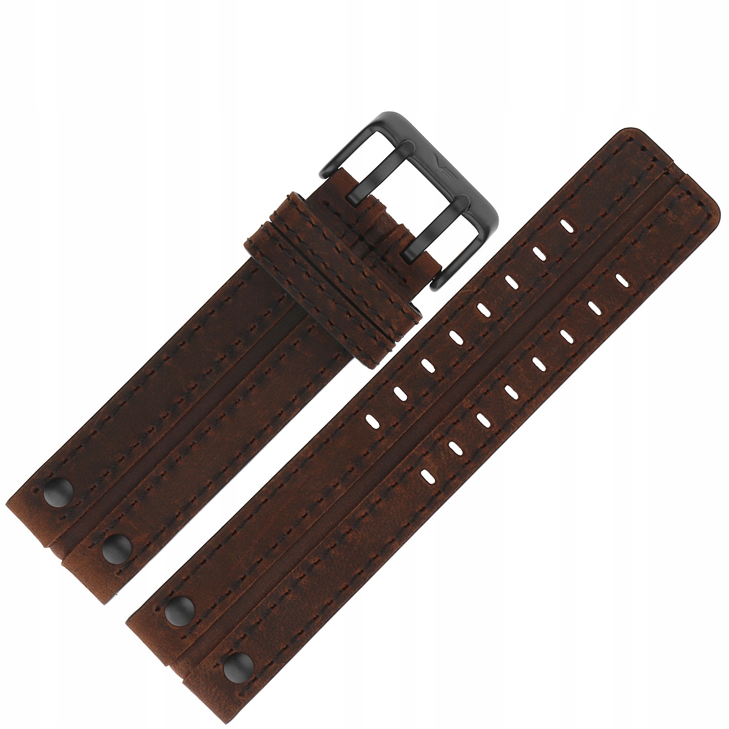 Pásek Expedition kůže (C643) hnědý, černá barva