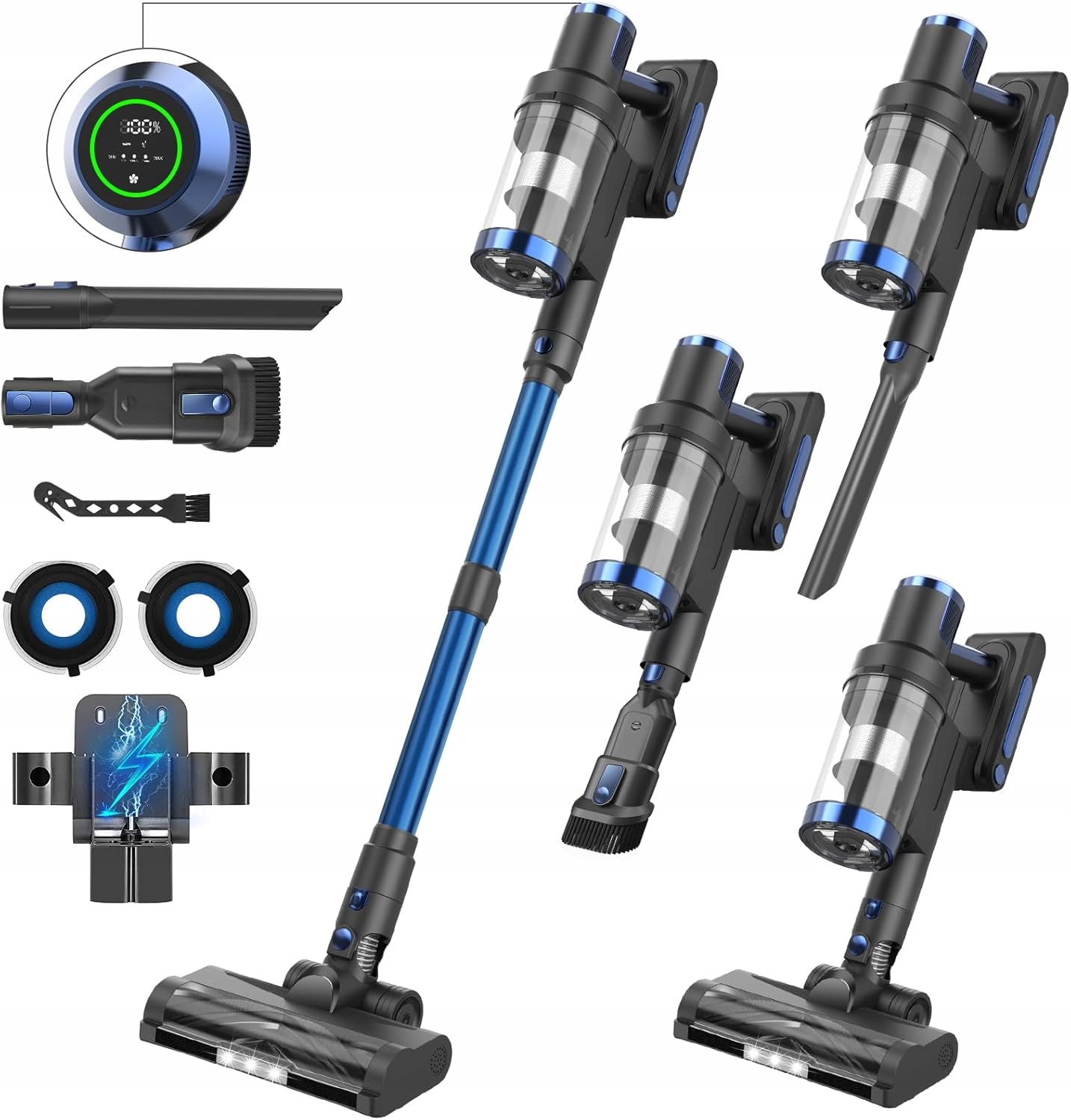 Bezdrôtový Vertikálny Vysávač Nigecue 550W 45KPA Akumulátorový, Výkonný