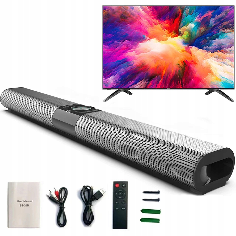Mocny Soundbar Bluetooth Głośnik 5.0 Usb Hdmi Telewizor Zestaw Tws Soundbar