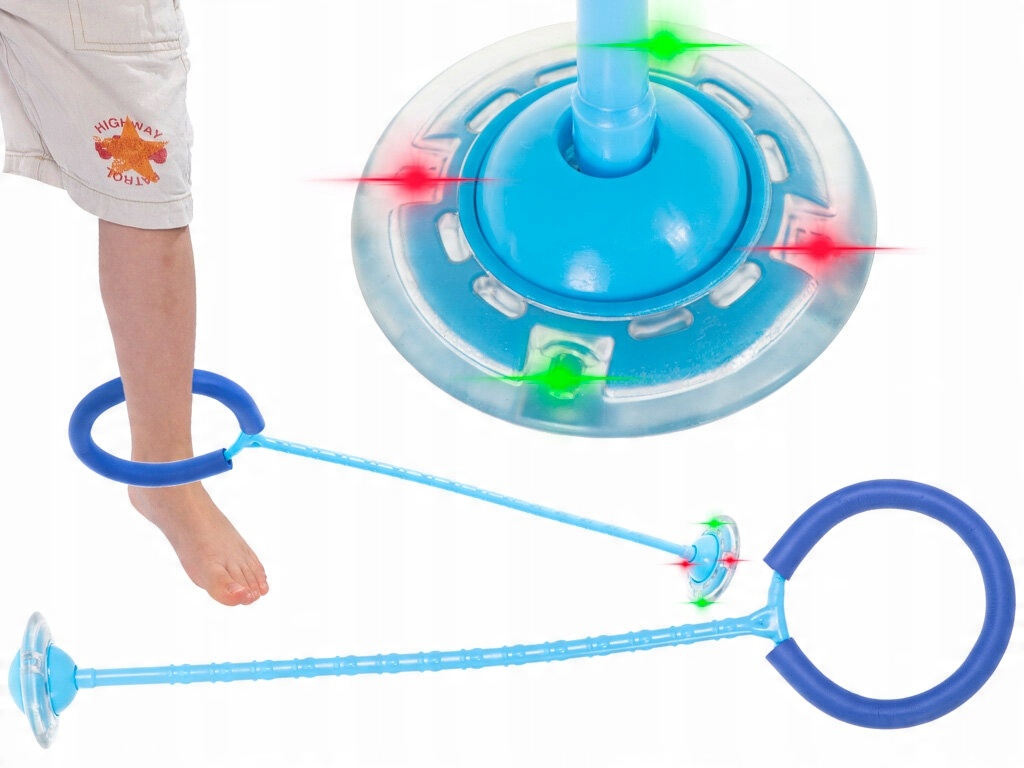 

Hula hop na nogę dla dzieci skakanka niebieska Led