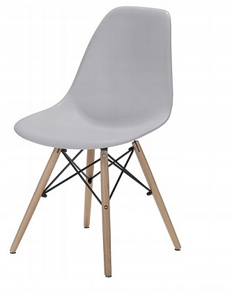 Krzesło DSW Plastikowe Salon Jadalnia Biuro SZAREj