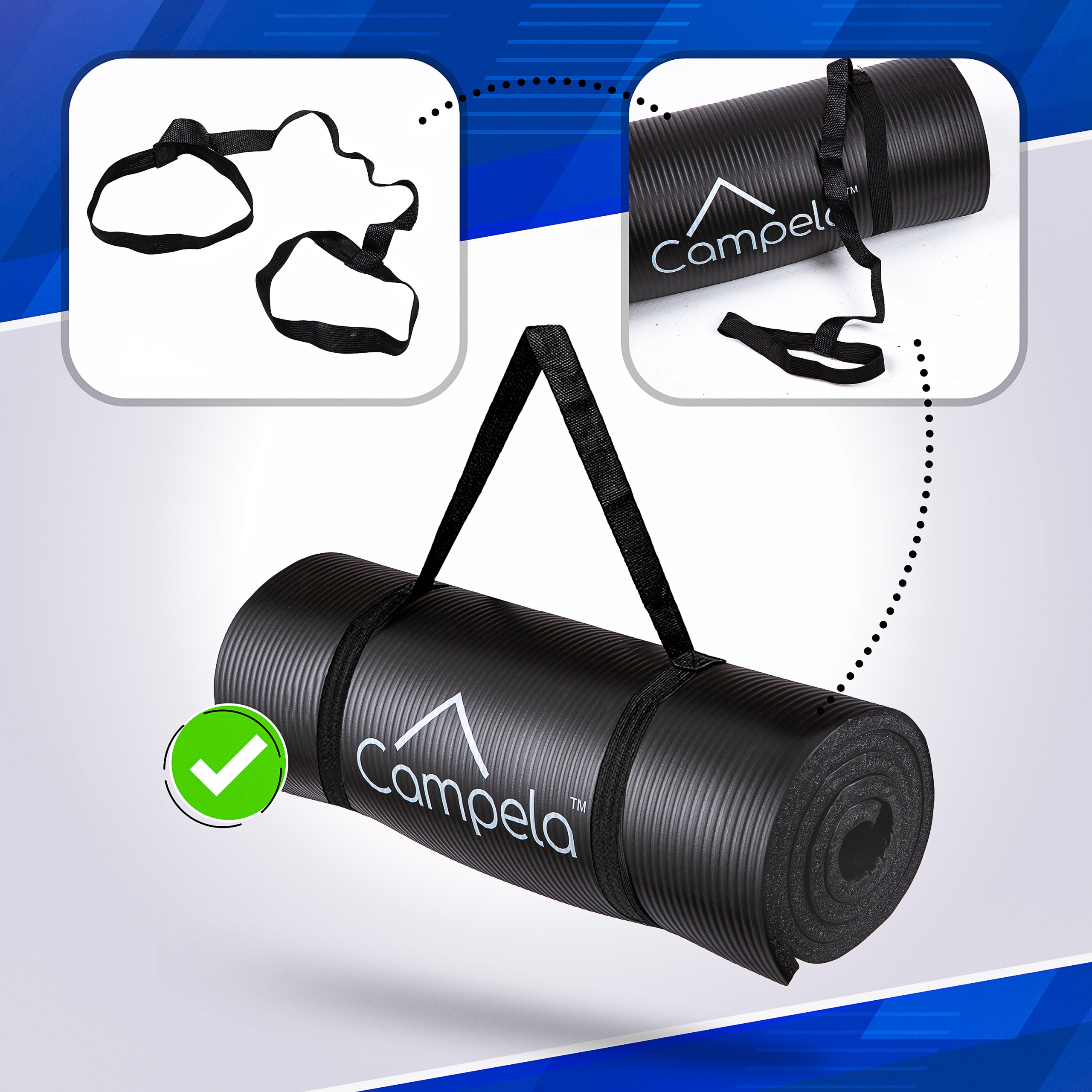 GRUBA MATA DO ĆWICZEŃ JOGI FITNESS 183 x 60 x 1,5 Model YOGA MAT