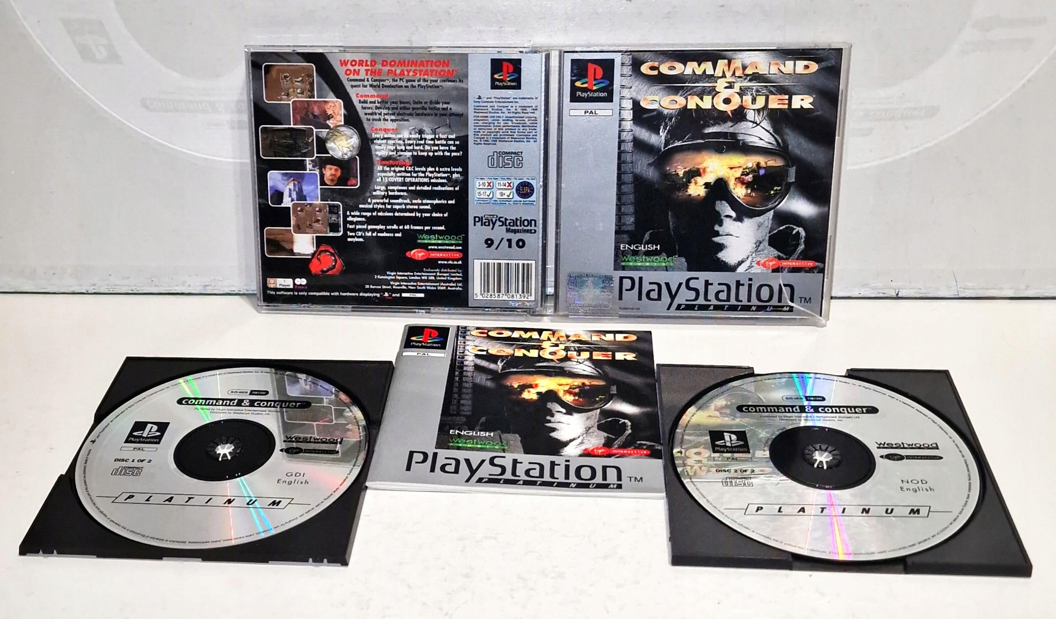 Gra COMMAND AND CONQUER PSX 3XA PŁYTA BDB , -BDB