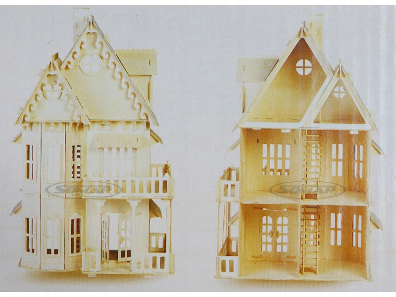 Gotycki duży domek dla lalek składanka drewniana puzzle 3D DH-001 Sea-Land Kod producenta DH-001