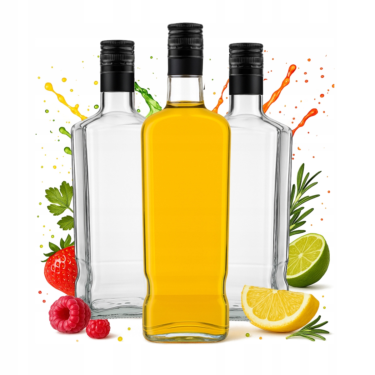 25 x láhev Jack Walker 1000 ml Šroubovací Víčko na Bimber Whisky Rum Nádoby 1 l