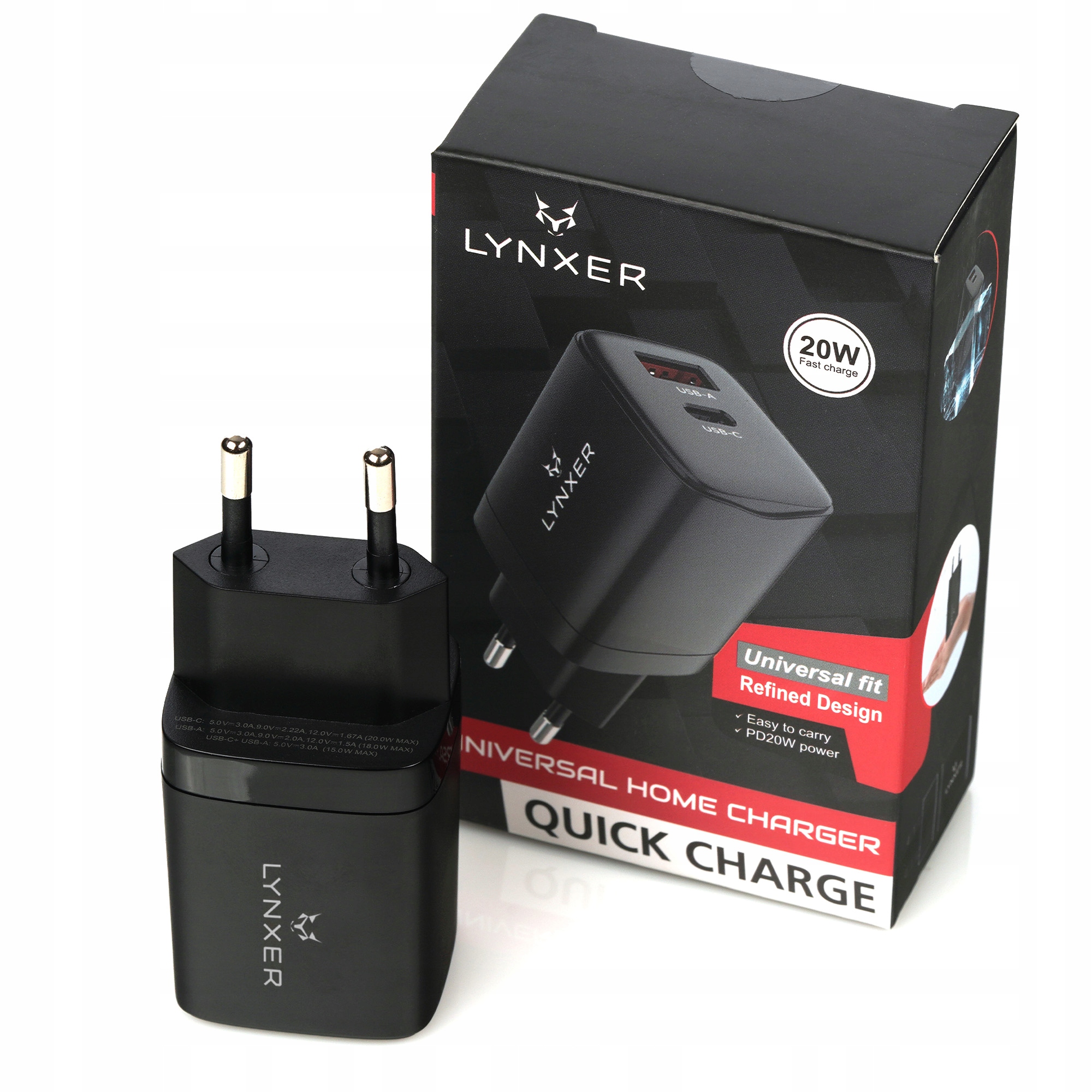 

Ładowarka Sieciowa Szybka Usb-c Usb 20W Pd Qc 3.0