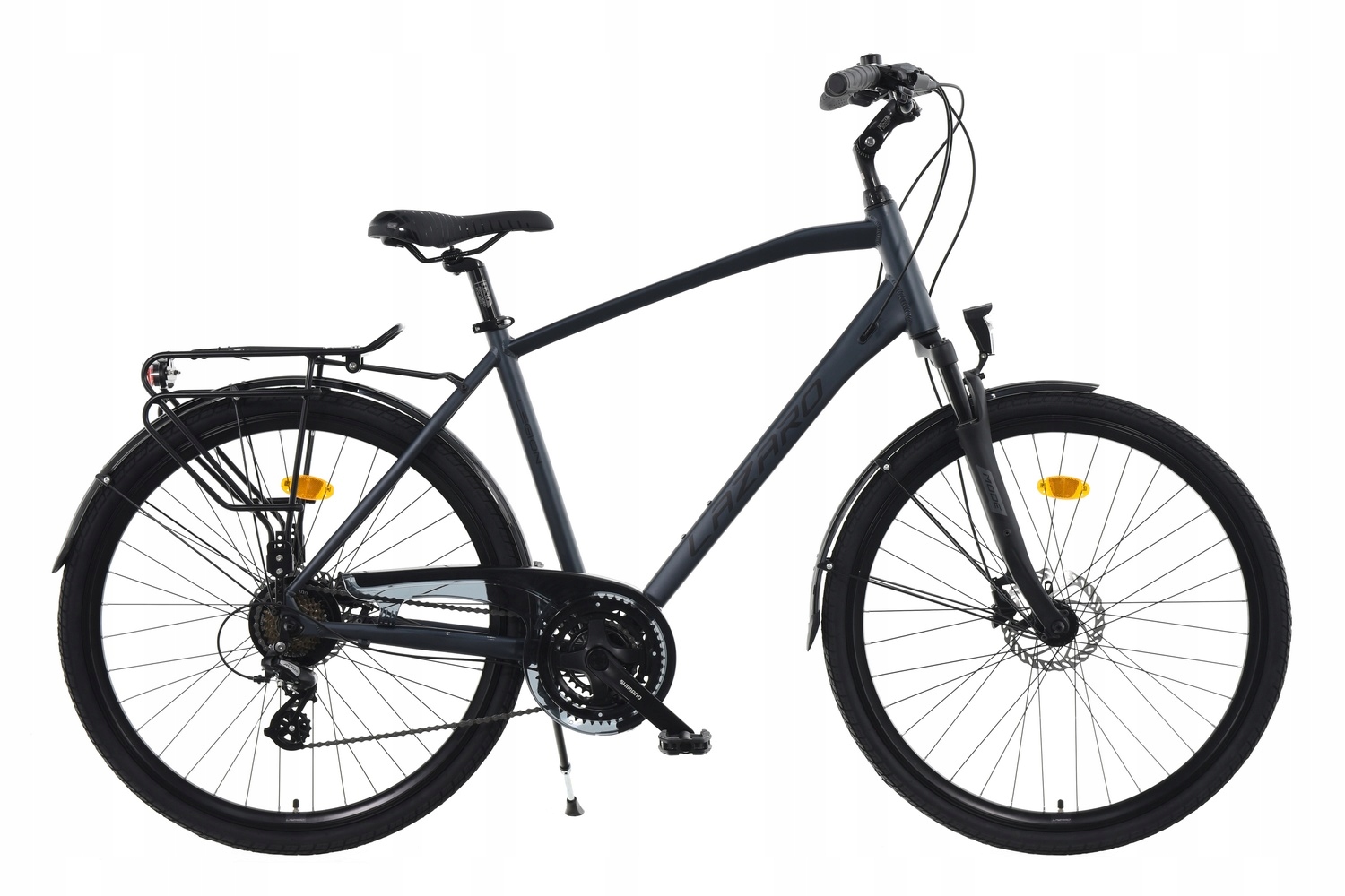 Rower Trekkingowy Lazaro Legion V1 Męski Shimano Hydraulika Grafit 21