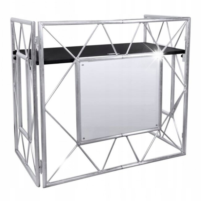 STÓŁ STAND PROFESJONALNE STANOWISKO DJ SKŁADANE ALUMINIOWE + BLAT