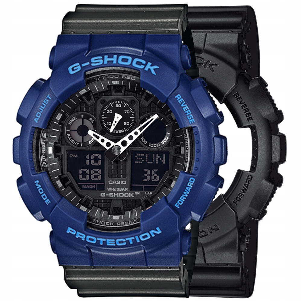 Sada G-shock GA-100-1A1ER Modrá Černá
