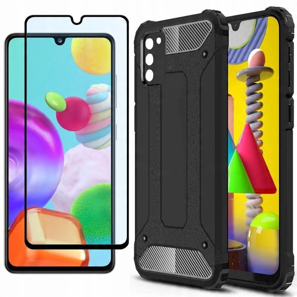 

Pancerne Etui Armor Case + Szkło 5D do Galaxy A41