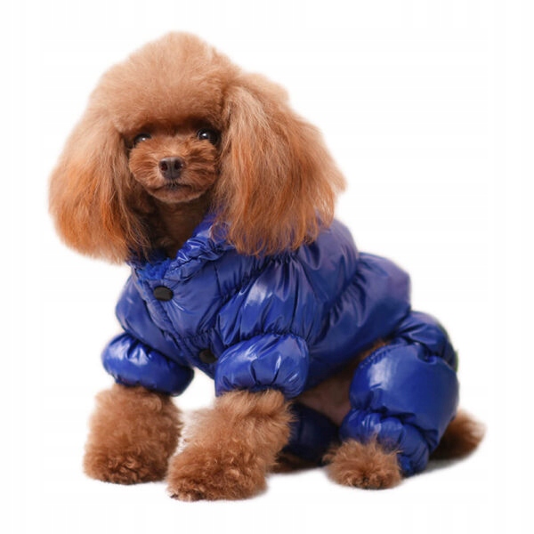Levně Obleček Pro Psa Kombinéza Teplá Bunda S Fleecem Xs Modrá