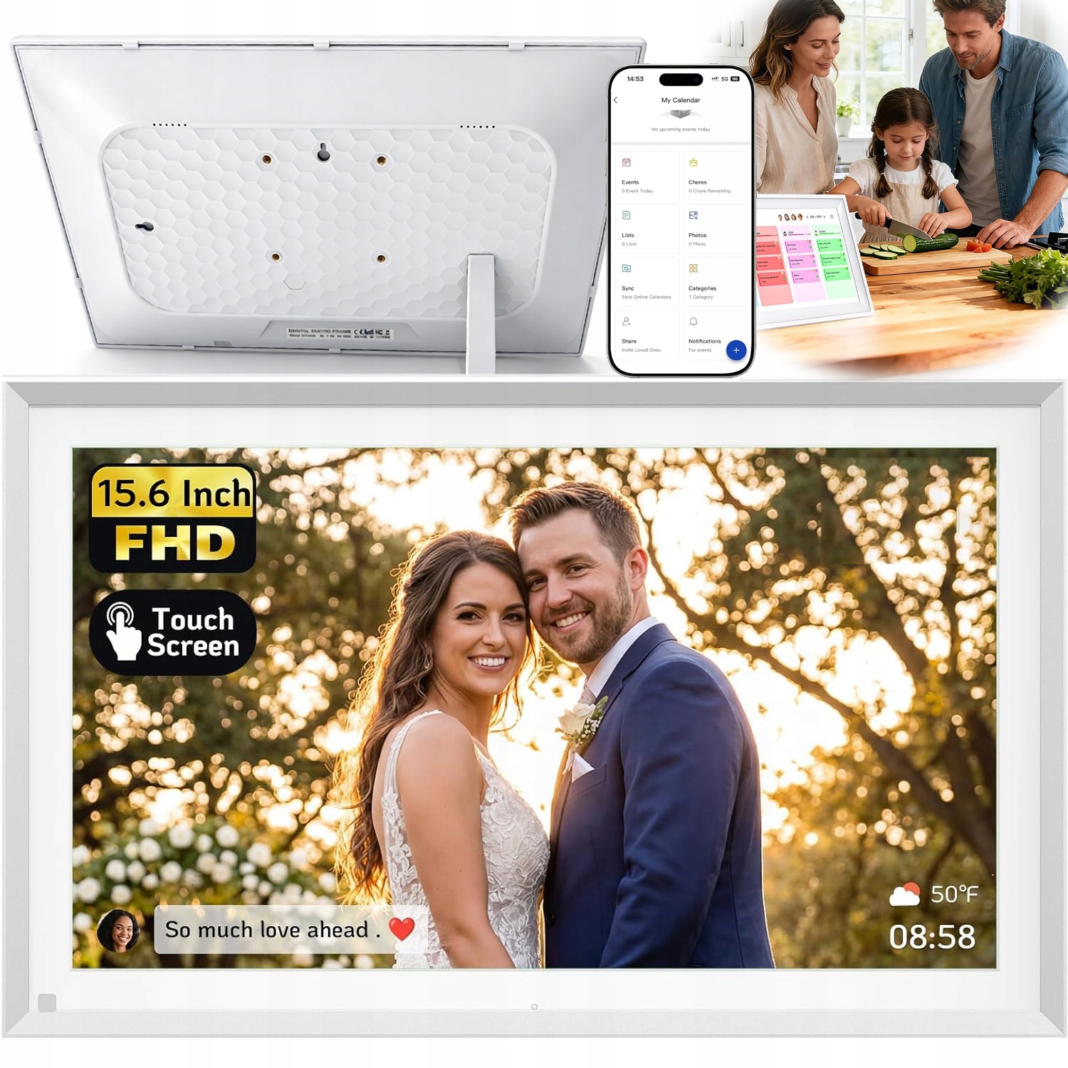 Rámeček Dotykový Displej Wifi 15,6" Aplikace 32GB