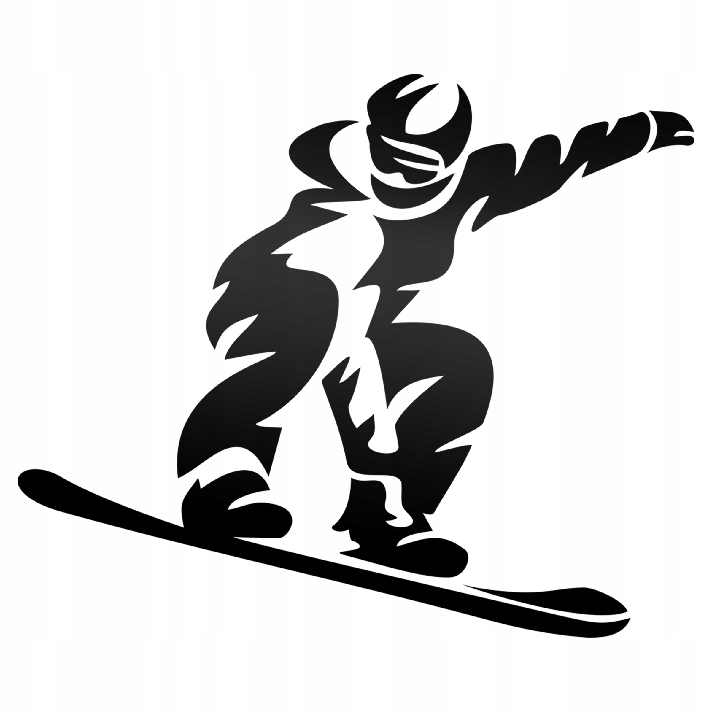 

Nalepka Snowboard odblaskowa naklejka czarna