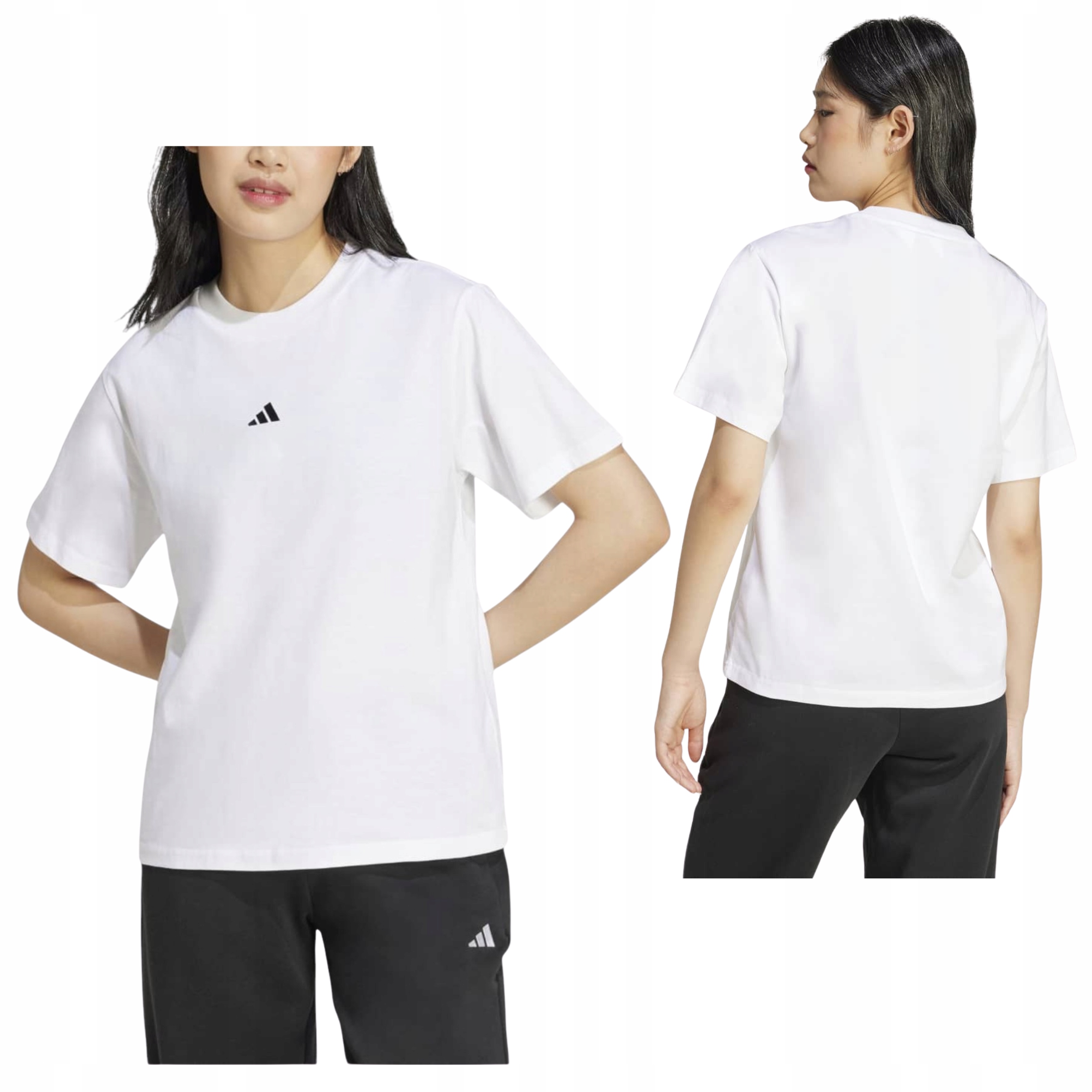 Koszulka damska adidas Essentials Small biała bawełniana r.XL