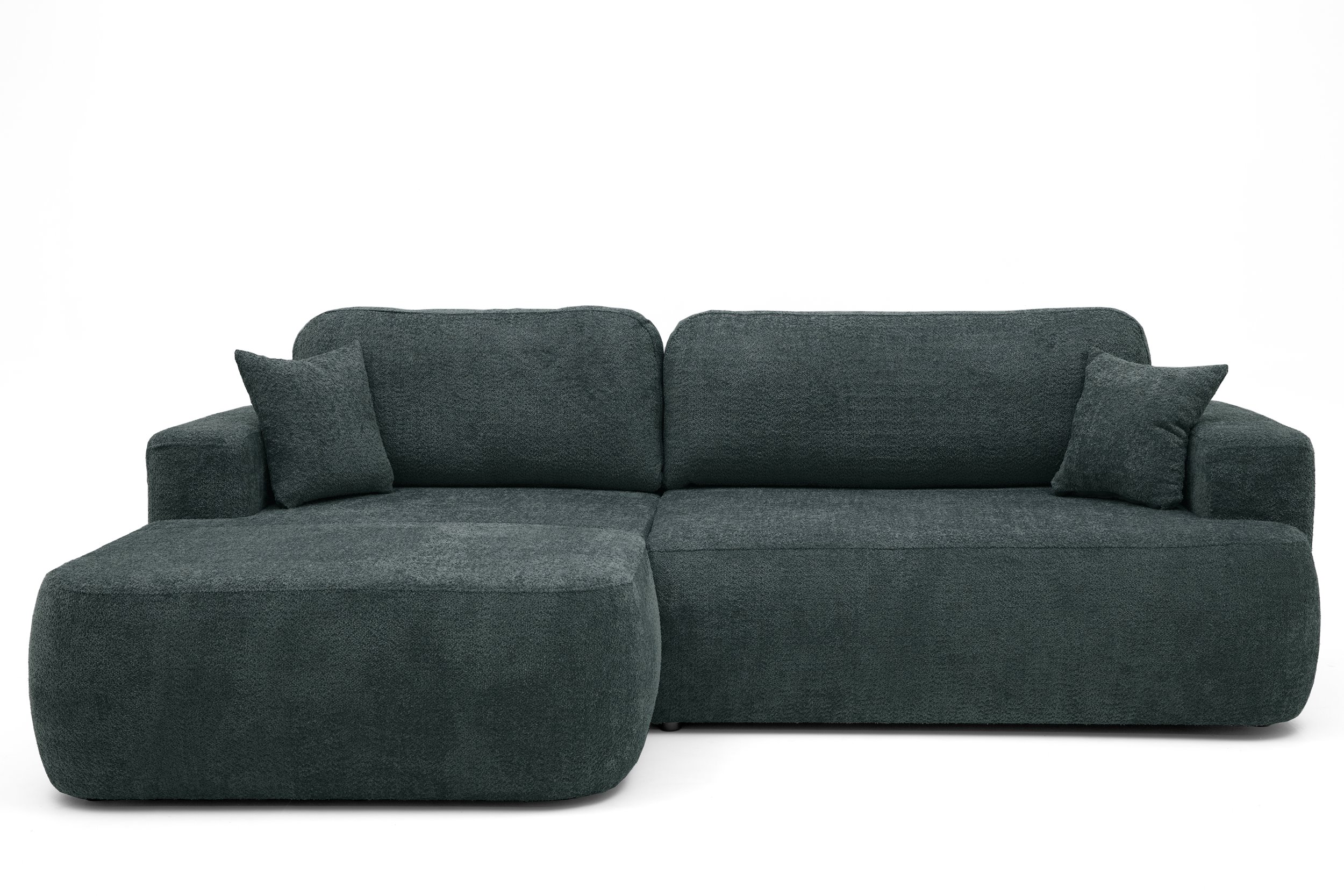 Rohová Sedací Souprava Gio Funkce spaní Kontejner Volné polštáře Područky