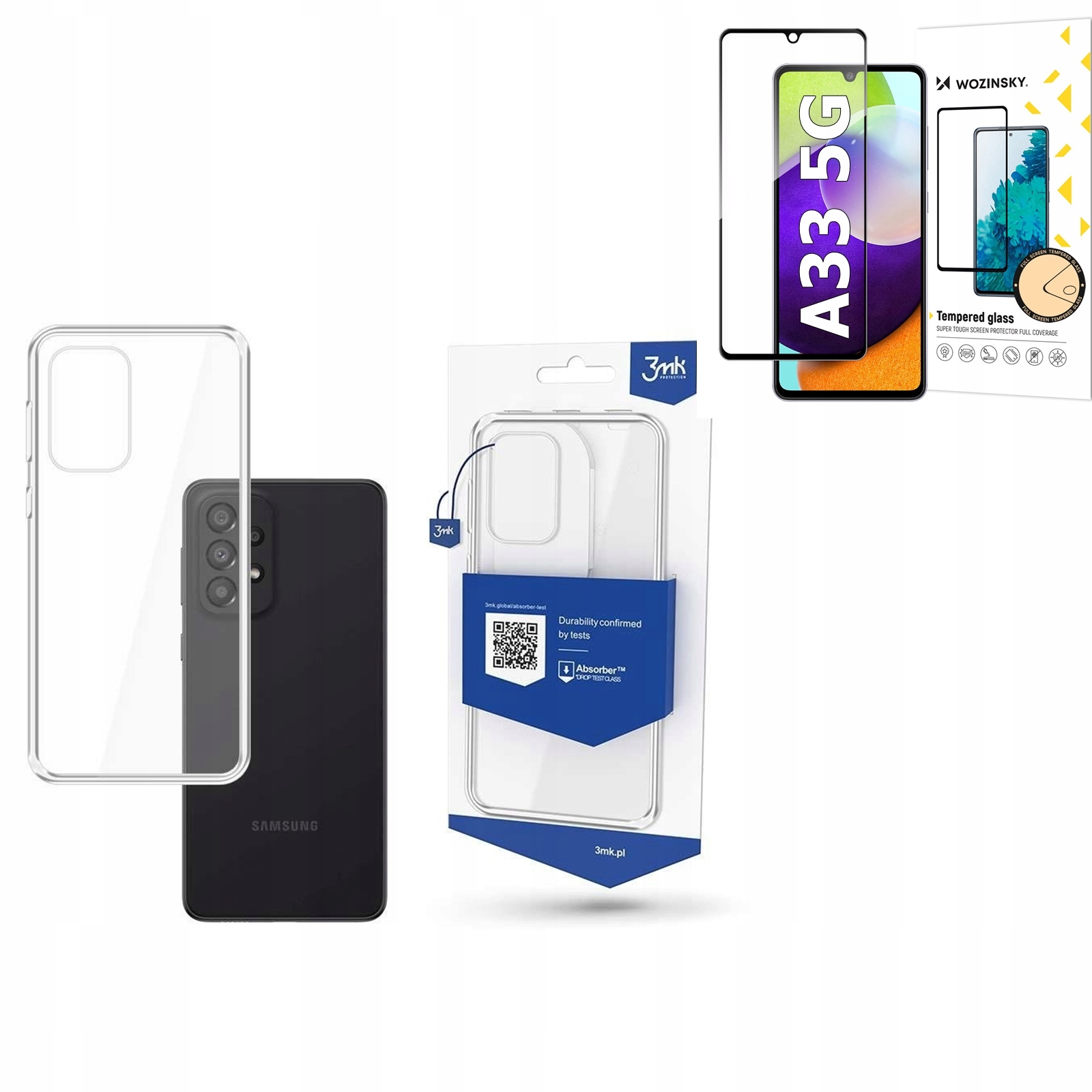 

Etui Clear Case 3MK do Samsung A33 5G Szkło 9D
