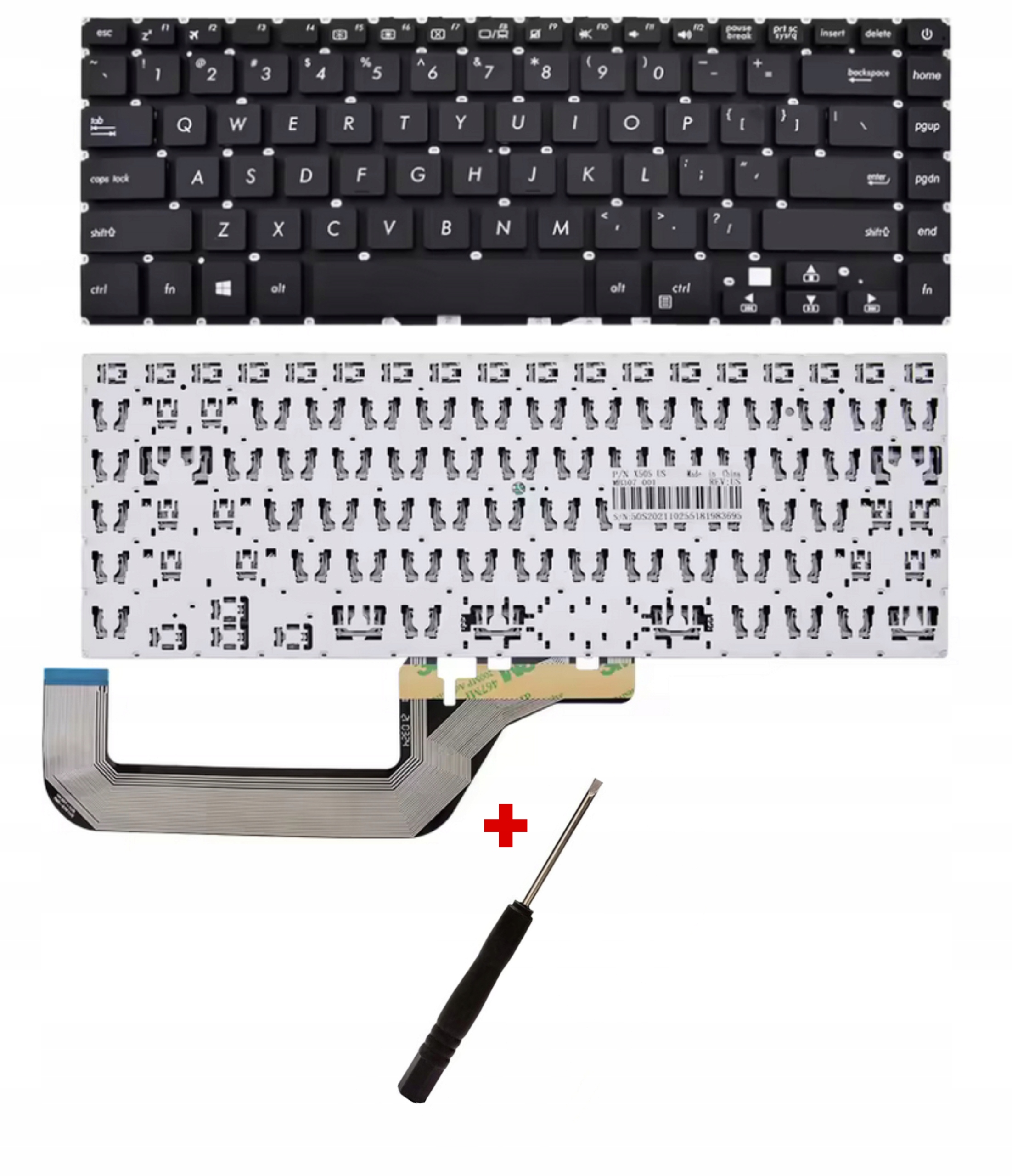 Qwerty klávesnice pro notebook Asus VivoBook 15 X505BA X505BP 9Z.N8SSQ.201 Pl