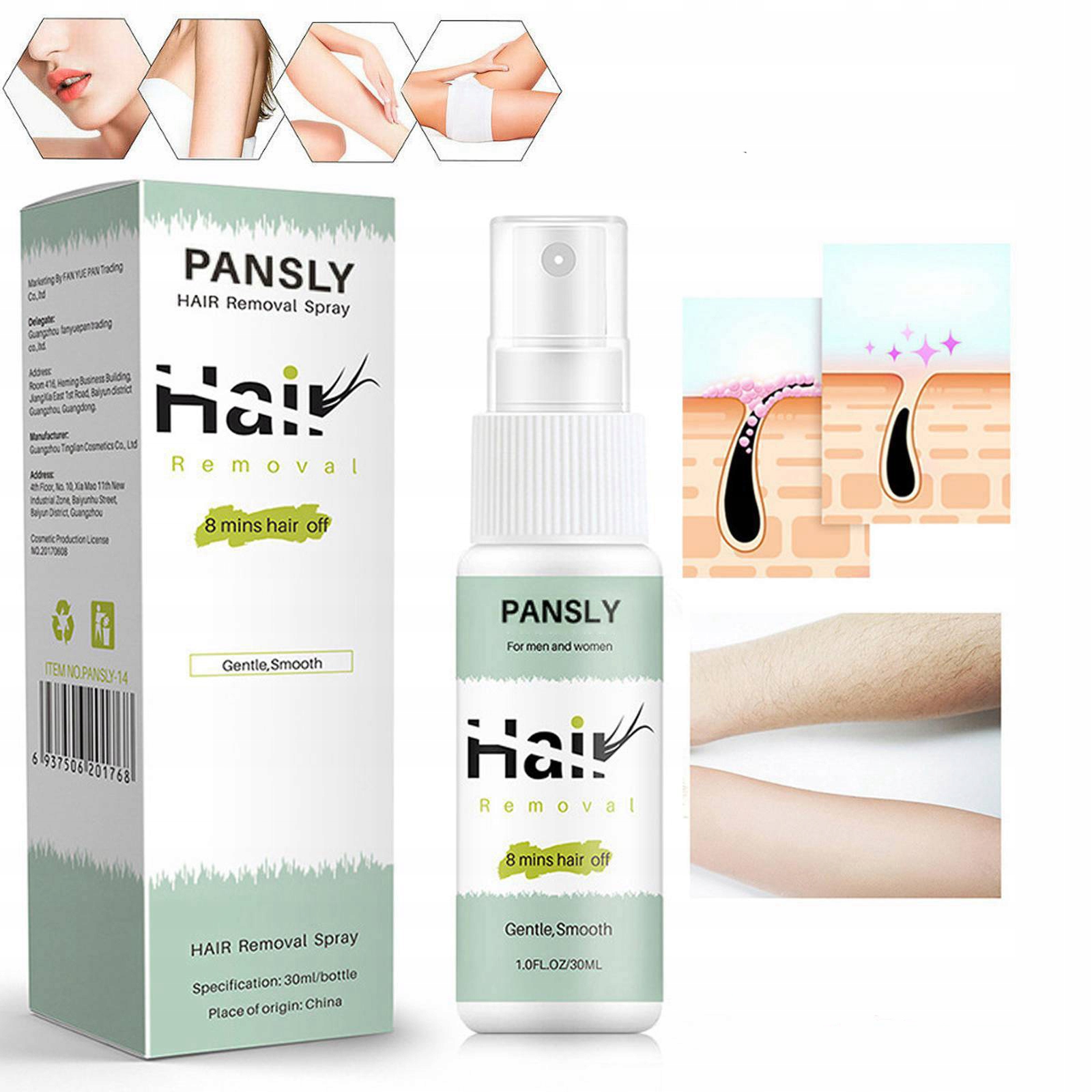 Spray do usuwania włosów profesjonalny 30ml Marka inna marka