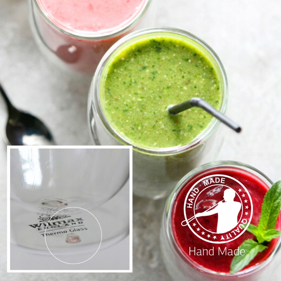 Szklanka do drinków z podwójną ścianką Wilmax 250 ml szkło termiczne Informacje dodatkowe możliwość mycia w zmywarce z podwójną ścianką