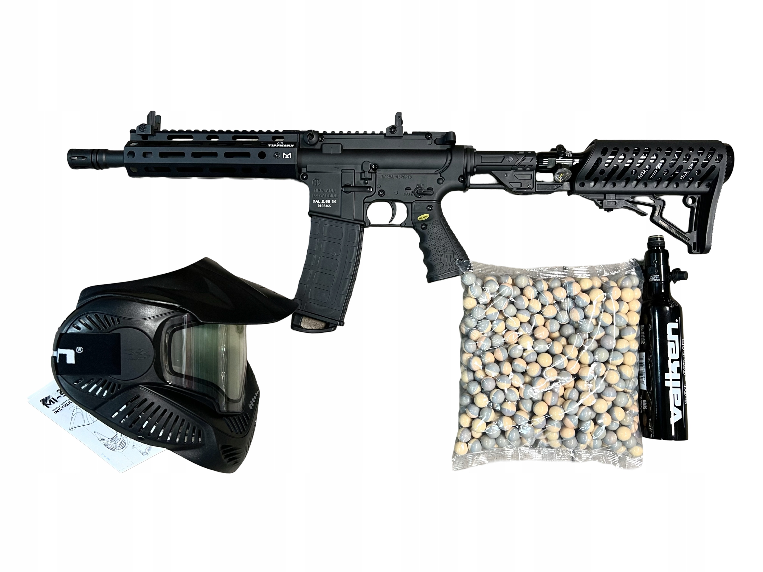 Zestaw Tippmann Tmc Elite butla Hp TotemAir, maska Valken MI-3 Th 500 kul