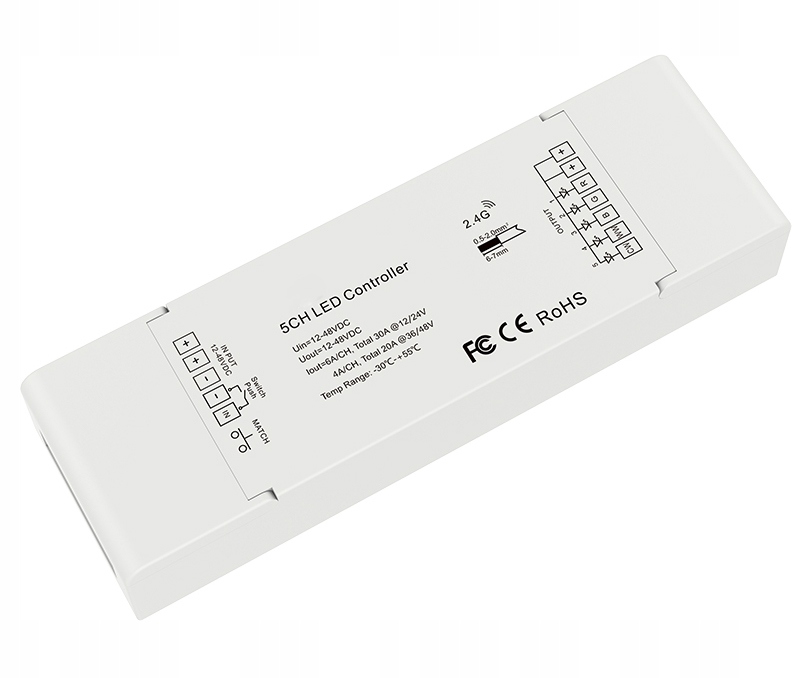 Kontroler LED RGB+CCT 12-48V 360W/720W Seria SD RF 2.4GHz